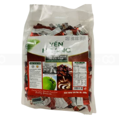 Yen Hoang Crispy Coconut Coffee Candy 500g x 20 Bags