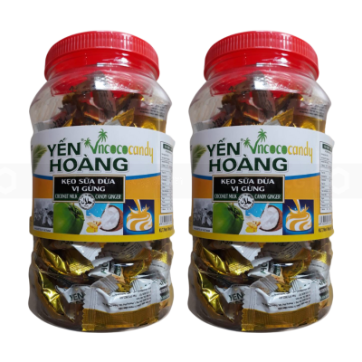 Yen Hoang Crispy Coconut Ginger Candy 500g x 20 Jars