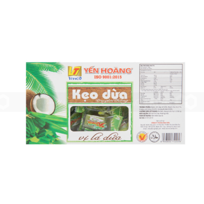 Yen Hoang Pandan Leaf Coconut Candy 250g x 50 Boxes