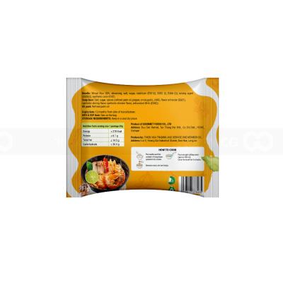 Wholesale Yummy Yummy Instant Noodle Sour and Spicy Shrimp 65g x 30 Bags