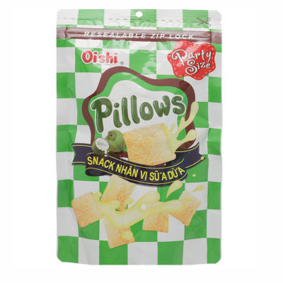 Oishi Pillows Coconut Milk Flavor 18g x 100 Bags