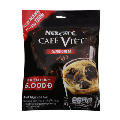 Nescafe Cafe Viet Instant Black Coffee 560g (16g x 35 stick) x 12 Bags