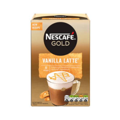 Nescafe Gold Vanilla Latte 148g (15.5g x 8 Sachets) x 6 Boxes