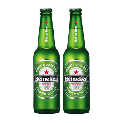 Heineken Alcohol 5% Beer 330ml x 24 Glass Bottles