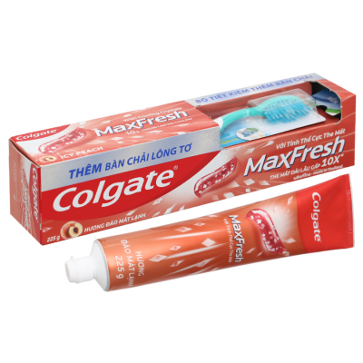 Colgate Maxfresh Icy Peach + Free Toothbrush 225g x 36 Boxes