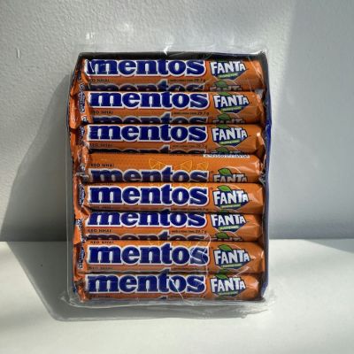 Mentos Fanta Orange Dragees 475.2g ( 29.7g x 16 rolls) x 24 boxes
