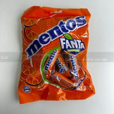 Mentos Fanta Orange Dragees 240g ( 10g x 24 Rolls x 22 Pouches )