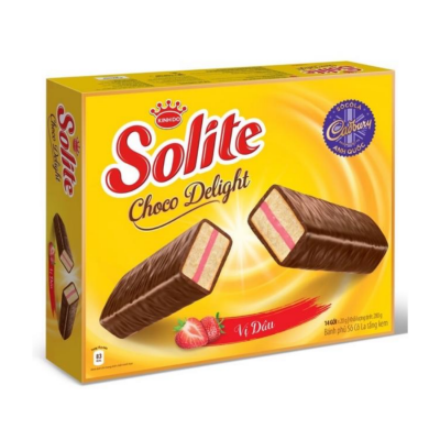 Solite Custard Cake Choco Delight Strawberry 280g x 8  Boxes
