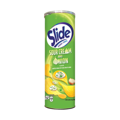 Slide Potato Crisps Sour Cream & Onion Snack 145g x 14 Cans