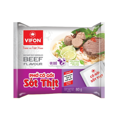 Vifon PHO Instant Rice Noodle With Beef  70g x 30 bags