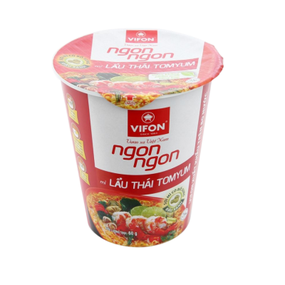 Vifon Ngon Ngon Tom Yum 60g x 24 Cups (Halal)