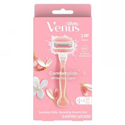 Gillette Venus Glide White Tea Razor 2 Up 4 Pcs x 4 Boxs