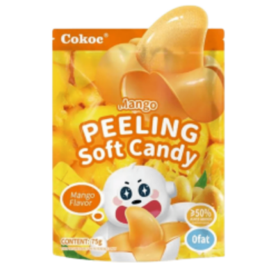 Cokoc Mango Flavored Peeled Gummy Candy 75g x 50 Bags