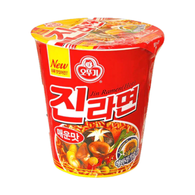 Ottogi Jin Ramen Spicy Cup 65g x 15 Cups (Halal)
