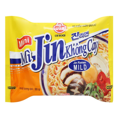 Ottogi Mini Jin Ramen Mild 80g x  30 Bags (Halal)