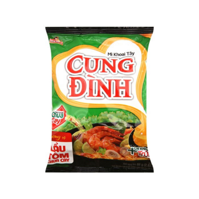 Cung Dinh Spicy & Sour Shrimp Instant Noodle 85g x 30 bags