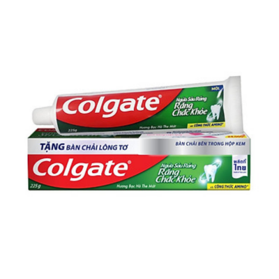Colgate Cavity Protection Strong Teeth Icy Cool mint Toothpaste 225g + Free Toothbrush x 36 Tubes