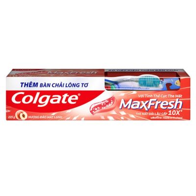 Colgate Maxfresh Icy Peach + Free Toothbrush 225g x 36 Boxes
