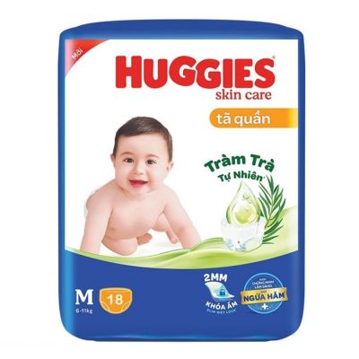Huggies Skin Care Dry Pant M18 x 8 Bags