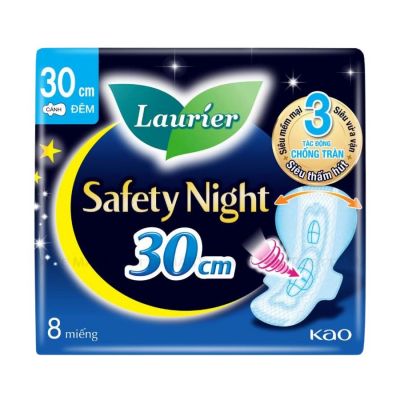 Lauríer Safety Night Sanitary Pads 30cm x 8 Piece x 48 Packs