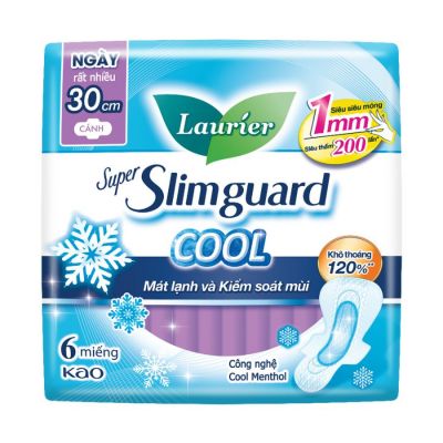 Lauríer Super Slimguard Day Sanitary Cool Pads 30cm x 6 Piece x 24 Packs