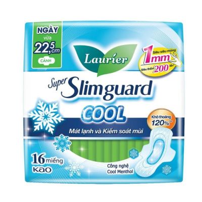 Lauríer Super Slimguard Day Sanitary Cool Pads 22cm x 16 Piece x 12 Packs