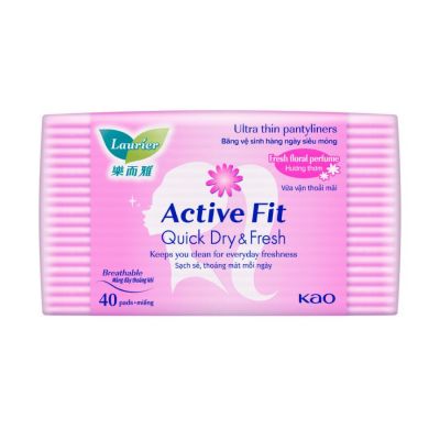 Lauríer Active Fit Sanitary Fresh Floral Perfume Pads 40 Piece x 24 Packs