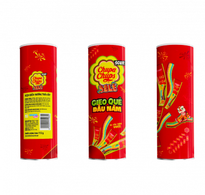 Chupa Chups Sour Belt Jelly Tube 7g x 15 Strips x 12 Tubes