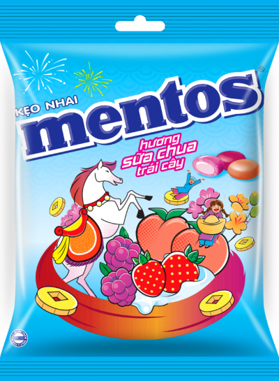 Mentos Fruit Yogurt Chewables  221.4g x 24 Bags