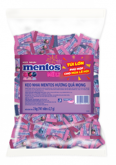 Mentos Berry Flavored Chewables 2kg x 8 Bags