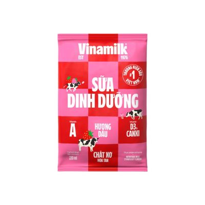 Vinamilk Fresh Milk Strawberry Flavor 220ml