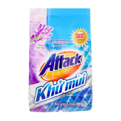 Attack Lavender Fragrance Detergent Powder 3.8kg x 3 Bags