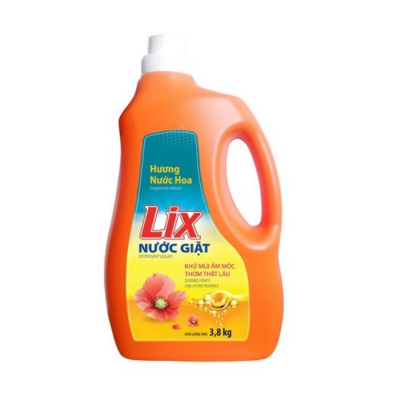 Lix Extra Concentrate Perfume Detergent Liquid 3,8kg x 4 Bottles