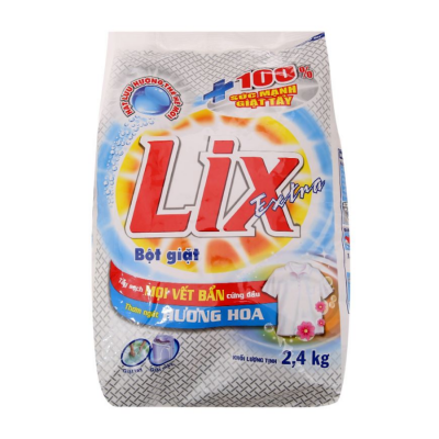 Lix Extra Flower Detergent Powder 2.4kg x 4 Bags
