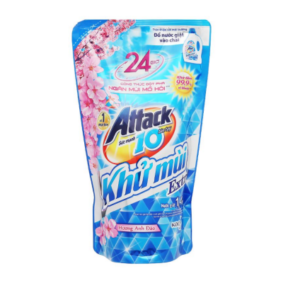 Attack Cherry Blossom Fragrance Detergent Liquid 1.4Kg x 8 Bags