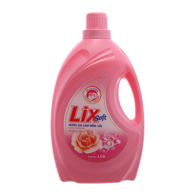 Lixsoft Fabric Softener Rose Fragrance 3.8l x 4 bottles