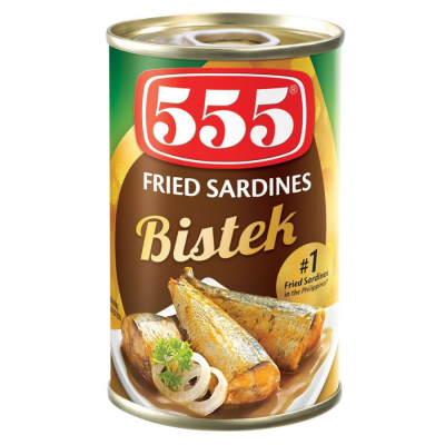 555 Fried Sardines Bistek 155g x 100 Cans