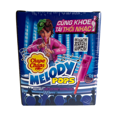 Chupa Chups Melody Lollipops Strawberry 300g (15g x 20 Pcs x 20 Boxes)