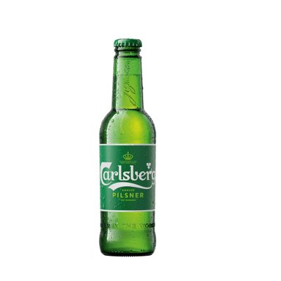 Carlsberg Pilsner Beer 5% ABV 330ml x 24 Glass Bottles
