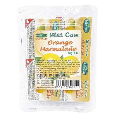 Golden Farm Orange Jam 14G X 8 Sachet X 8 Block