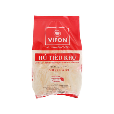 Vifon Dried Rice Noodle 500g x 12 Bags (Local)