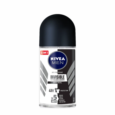 Nivea Black & White Original Invisible Deodorant Roll On Men 50ml x 24 pcs
