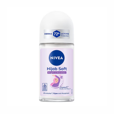 Nivea Hijab Soft Bright & Shaveless Deodorant Roll On Women 50ml x 24 pcs