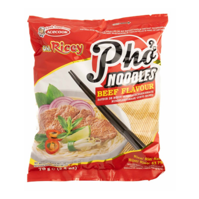 Acecook Clear Rice Noodle Soup Stewed Beef 70g x 30 Bags (Halal)