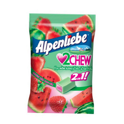 Alpenliebe 2 Chew Strawberry & Watermelon 227.5g x 24 Bags