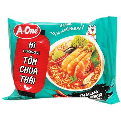 Aone Instant Noodle Thai Hot Pot Sour and Spicy Shrimp 85g