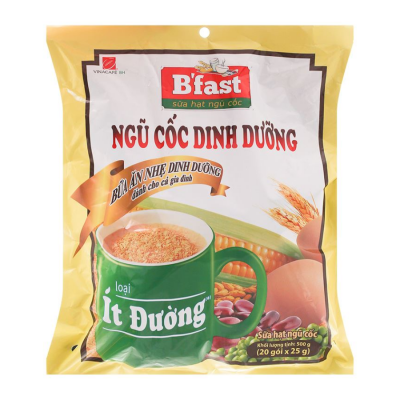 B'Fast Grain Milk Cereals Less Sugar 500g (25g x 20 Sachets)  x 14 Bags