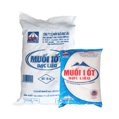 Bac Lieu Iodized Table Salt 1Kg x 25 Bags