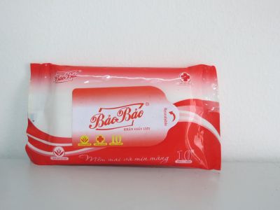 Bao Bao Soft Wet Wipe 10 Sheets bag (Red orange) - wholesale
