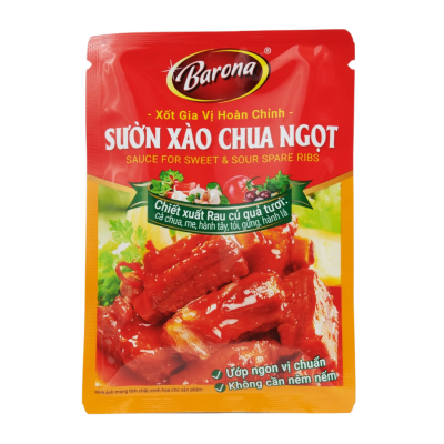 Barona Spice sauce Sweet and sour ribs 80g x 80 Bags